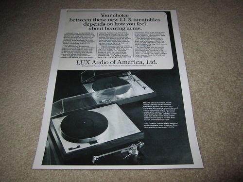 Luxman giradischi annuncio - giradischi,