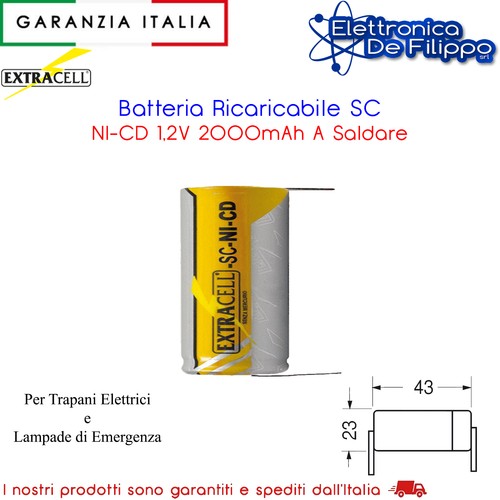 Batteria ricaricabile sc - batteria,