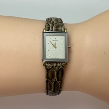 Orologio Vintage Seiko Lassale Hattori 2F50-1370 Qz Donna Cinturino Pelle Gia...