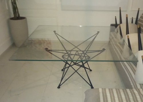 Tavolo piano cristallo - piano, in