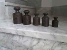 CINQUE PESI IN FERRO D'EPOCA