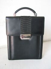 GIOVANNI VALENTINO BORSELLO UOMO   VINTAGE IN PELLE NERA