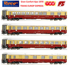 Roco 45922, FS Set n°4 Carrozze Gran Confort '70 "TEE" Logo FS inclinato.