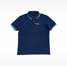 Polo Prada classica blu navy per barca a vela con linguetta rossa taglia M/L