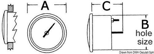 Spidometro nodi 12 v - 0-30,