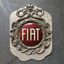 FIAT Fregio Stemma Fermacarte Pinza Tavolo Smalto Anni 40 50 60 LORIOLI MI