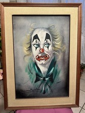 Quadro Romano Mussolini Pagliaccio 60X40 Tecnica Mista