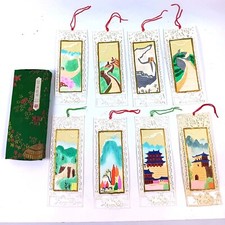 Set da 8 pz di Segnalibri Segnalibro Bookmarks Dipinti a Mano Stile Acquerello
