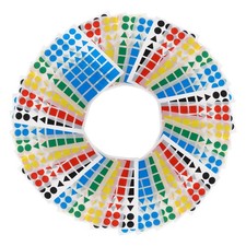 50 Fogli Adesivi Codificati a Colori Forma Fantasia Etichette Adesive Codifica