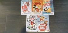 5 Targhe riproduzione pubblicità d'epoca Walt Disney  in metallo