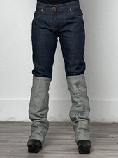 Jeans blu Jean Paul Gaultier collezione tatuaggi stampa 325 taglia 30