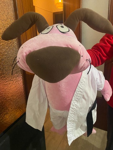 Peluche chien courage - courage, grand