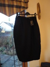 Gonna nera foderata in pura