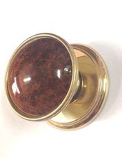 Pomo in ottone e legno per