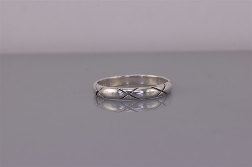 Anello fascia argento - in,