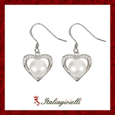 Orecchini Cuore con Perla di