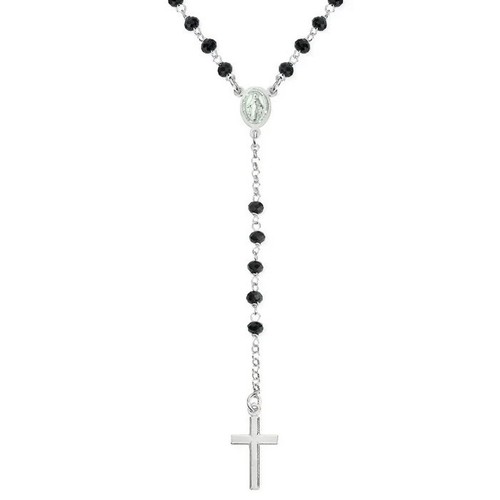 Collana rosario donna argento - collana,