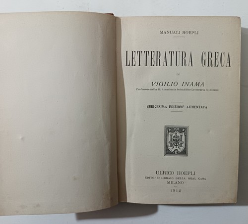 Manuale hoepli letteratura - manuale,