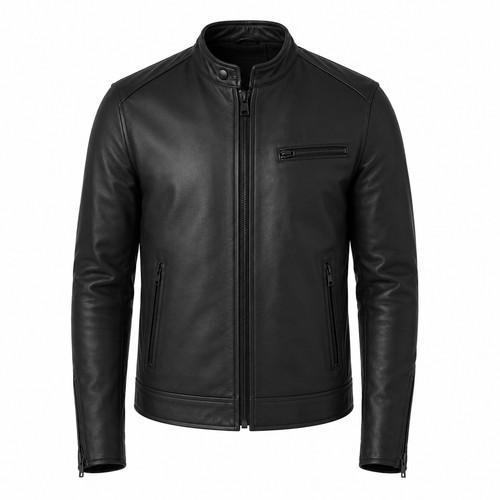 Giacca uomo nero opaco vera