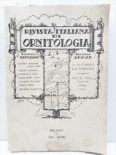 Rivista italiana di ornitologia numero 3 1940