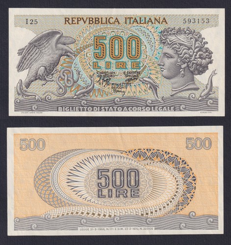 Banconota italia 500 lire - italia,