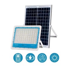 FARO LED SOLARE 2000W FARETTO CREPUSCOLARE IP66 FOTOVOLTAICO INCLUSO TELECOMANDO
