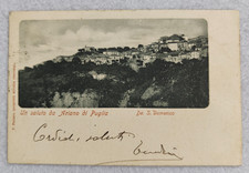 cartolina avellino ariano irpino panorama s domenico viaggiata 1907 formato picc
