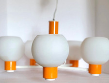 Vtg 1970s Orange White