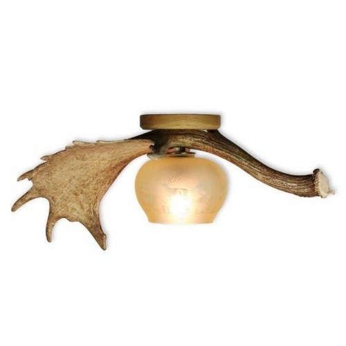 Plafoniera con vere corna - , di