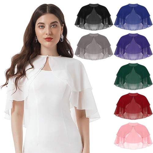 Capelet donna elegante chiffon