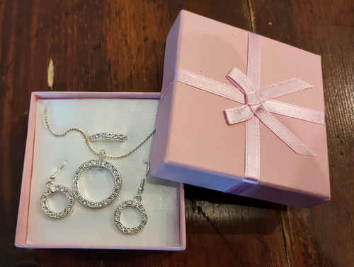 Parure brillantini ciondolo - parure,