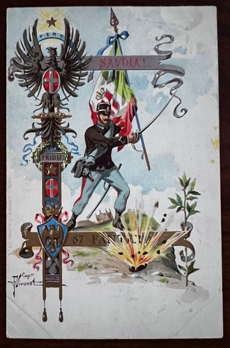 Cartolina militare - militare, "87°