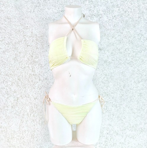 Bikini giallo chiaro due pezzi - bikini,