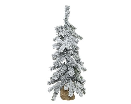 Albero innevato con juta - albero,