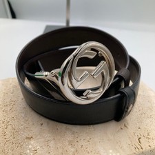 Cintura Gucci in pelle nera