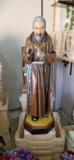 Statua Di SAN PIO PADRE PIO 80CM CEMENTO DECORATA A MANO 