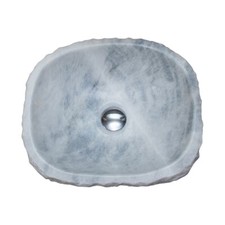 Lavabo ovale in marmo grigio -