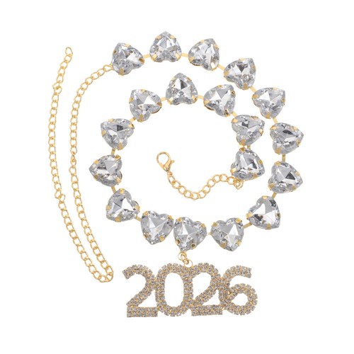 Collana con numero strass - ,