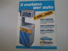 advertising Pubblicità 1986 SNAM METANO PER AUTO