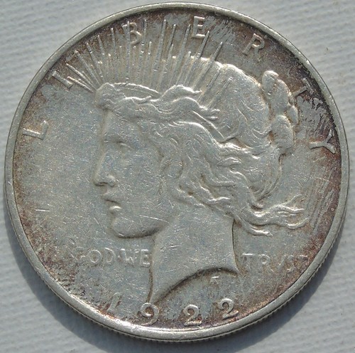 1922 usa silver peace dollar - usa,