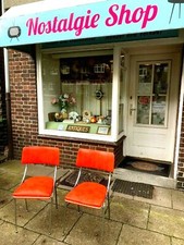 2 Pezzi 50s 60s Diner- Cucine Sedia Rosso Originale Di 50er Anni Design Sedia