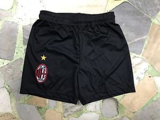 1 PANTALONCINI AC MILAN UFFICIALE SHORT NERI  PANTALONCINO POLIESTERE SUSO  