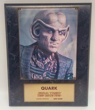 Rare Signed Star Trek Deep Space Nine Quark Armin Shimerman Mounted Plaque