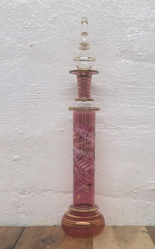 Egyptian glass perfume bottle - egyptian,