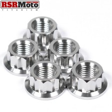 Kawasaki ZZR1400 ZX-14R Dadi pignone posteriore biesagono titanio 12 punti, 2006-2019