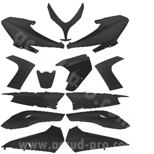 Kit carene pezzi nero opaco - kit, 13