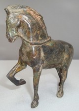 Statua Cavallo Natura Stile Art Deco Stile Art Nouveau Bronzo massiccio Firmato