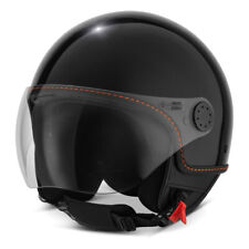 Casco Demi Jet PIAGGIO per Vespa Visor 4.0 Nero Lucido
