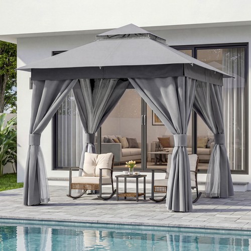 Lausaint home gazebo 8x8ft - gazebo,
