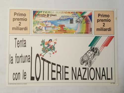 Cartolina lotterie nazionali - cartolina,